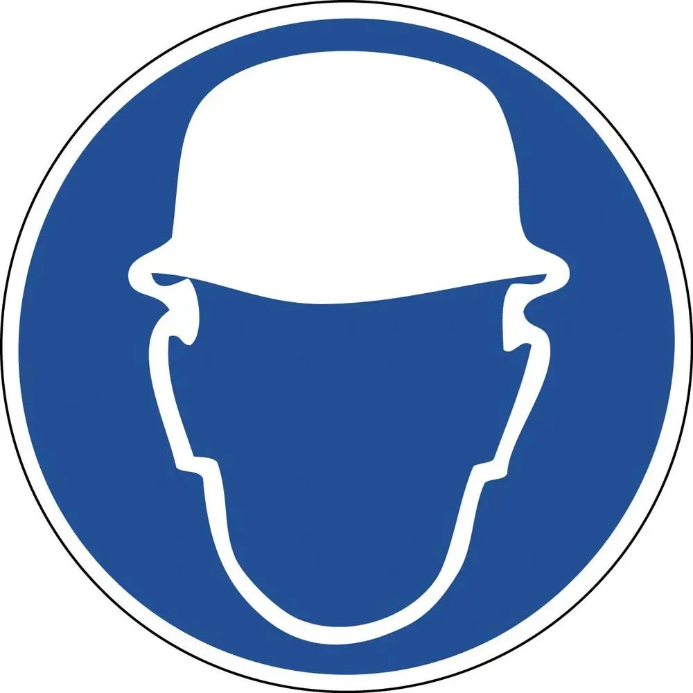 Sticker Helm dragen verplicht 10cm