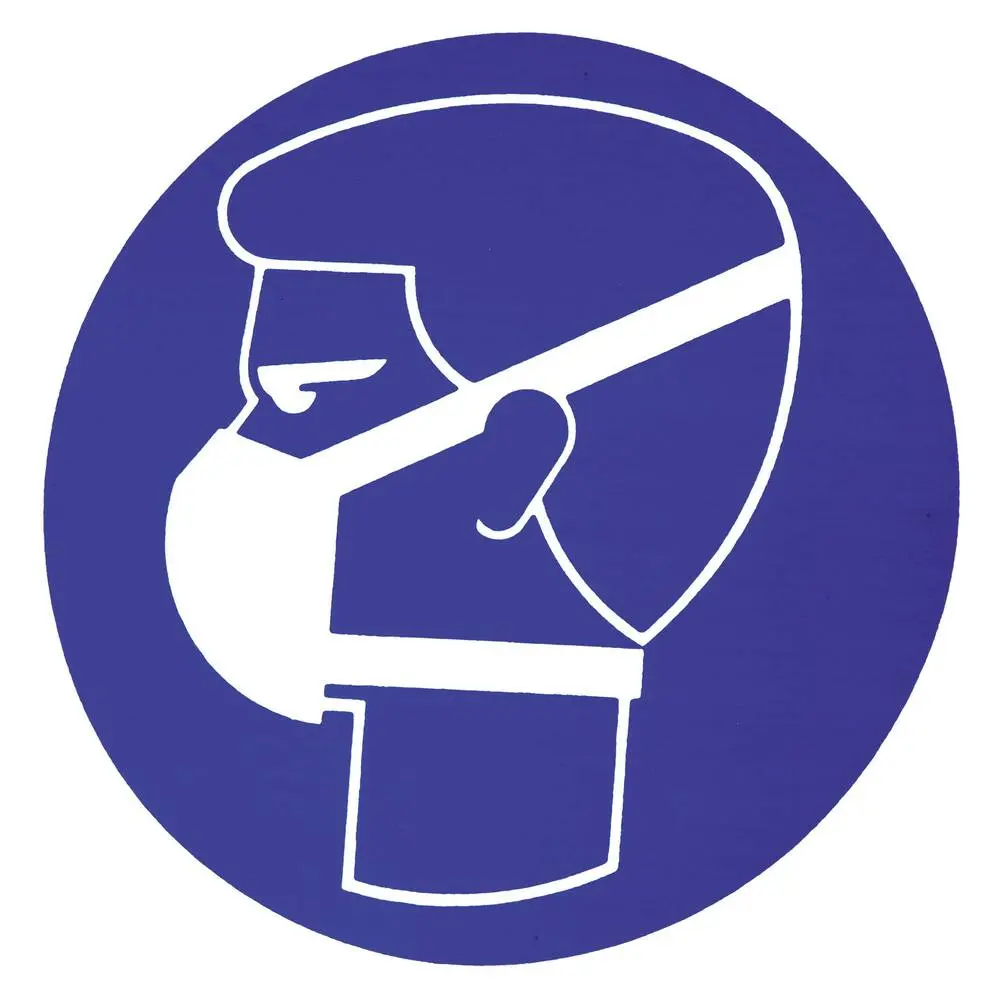 STICKER MONDMASKER VERPLICHT 10 CM