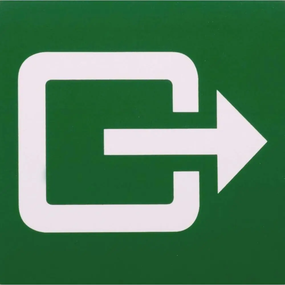 STICKER PICTOGRAM UITGANG 10 CM