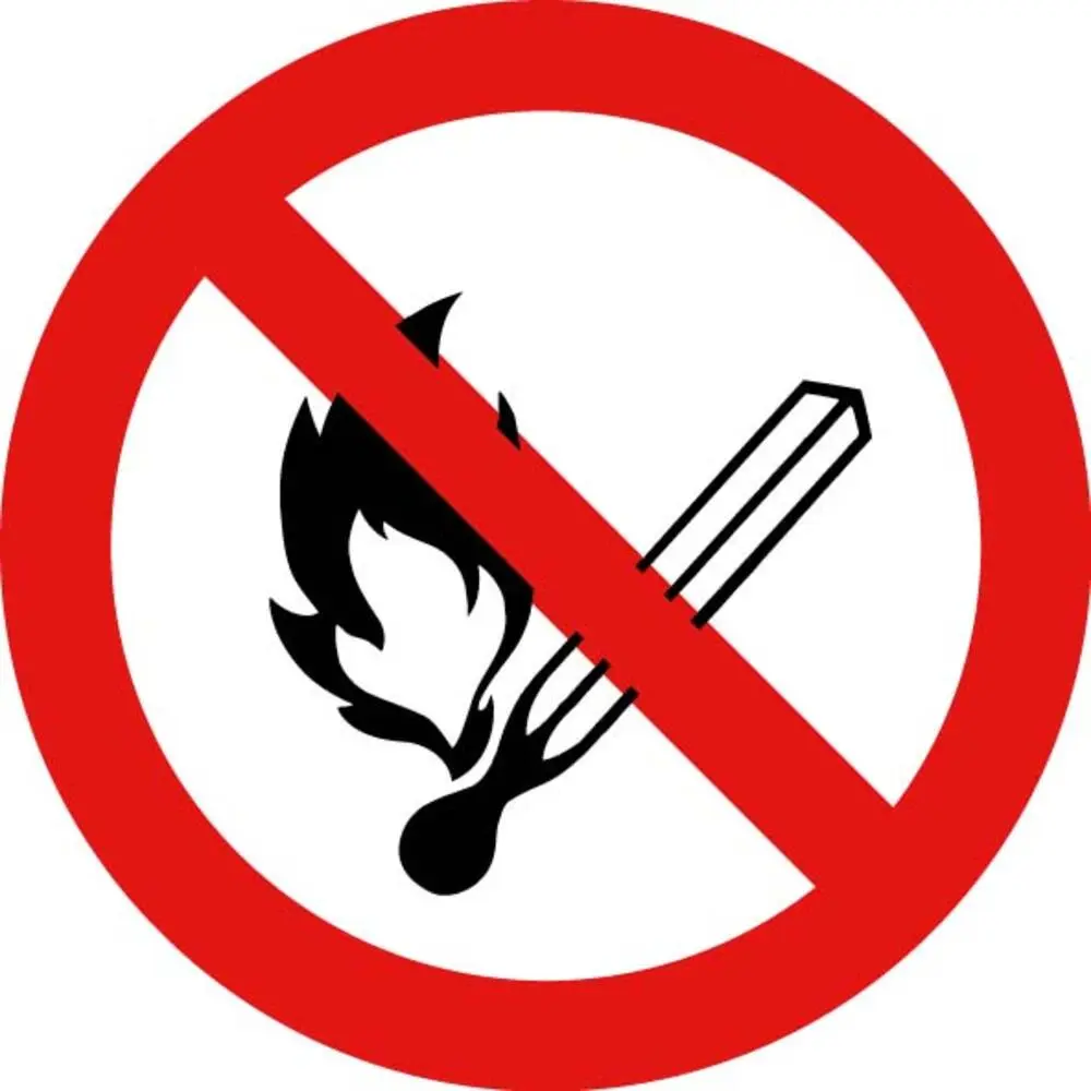 STICKER VERBODEN VUUR 10 CM