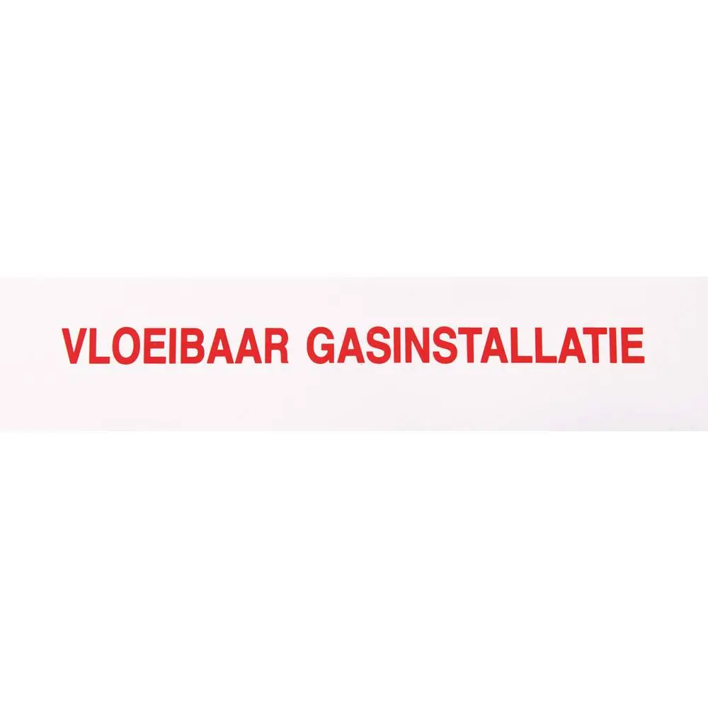 Sticker Vloeibaar Gasinstallatie 17x4cm