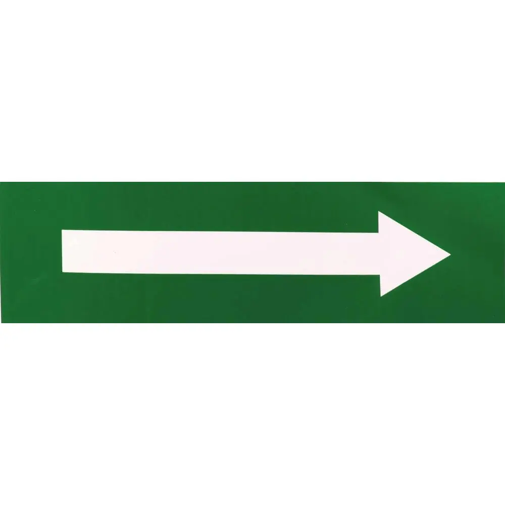 Sticker vluchtrichting, pijl 15x15cm