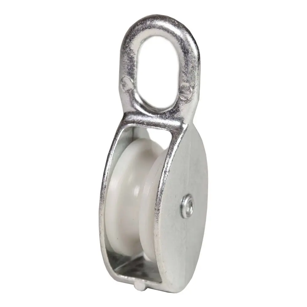 Katrol verzinkt met 1 nylon schijf