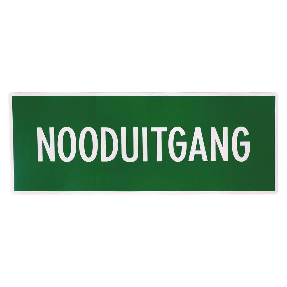 Sticker Nooduitgang 30x12cm "tekst"