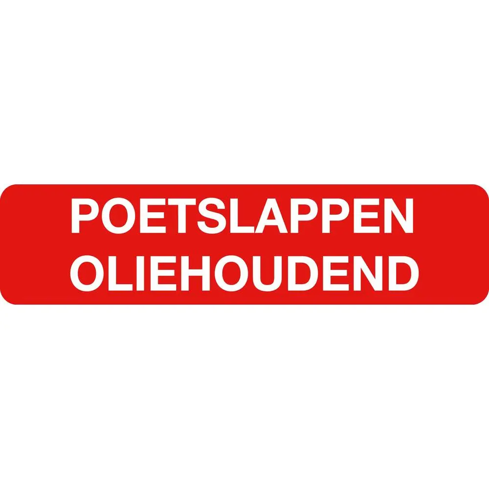 Sticker Poetslappen Oliehoudend 17x4