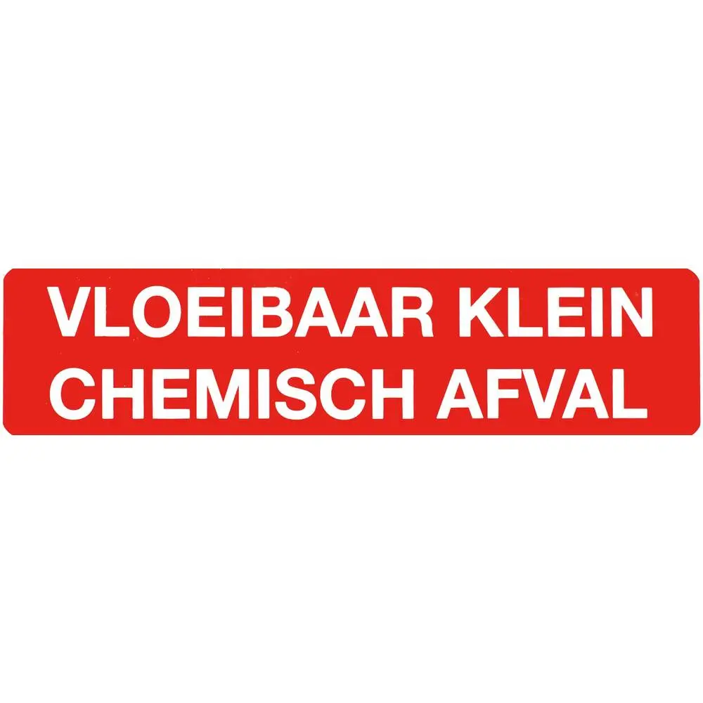 Sticker Vloeibaar klein chemisch afval 17x4