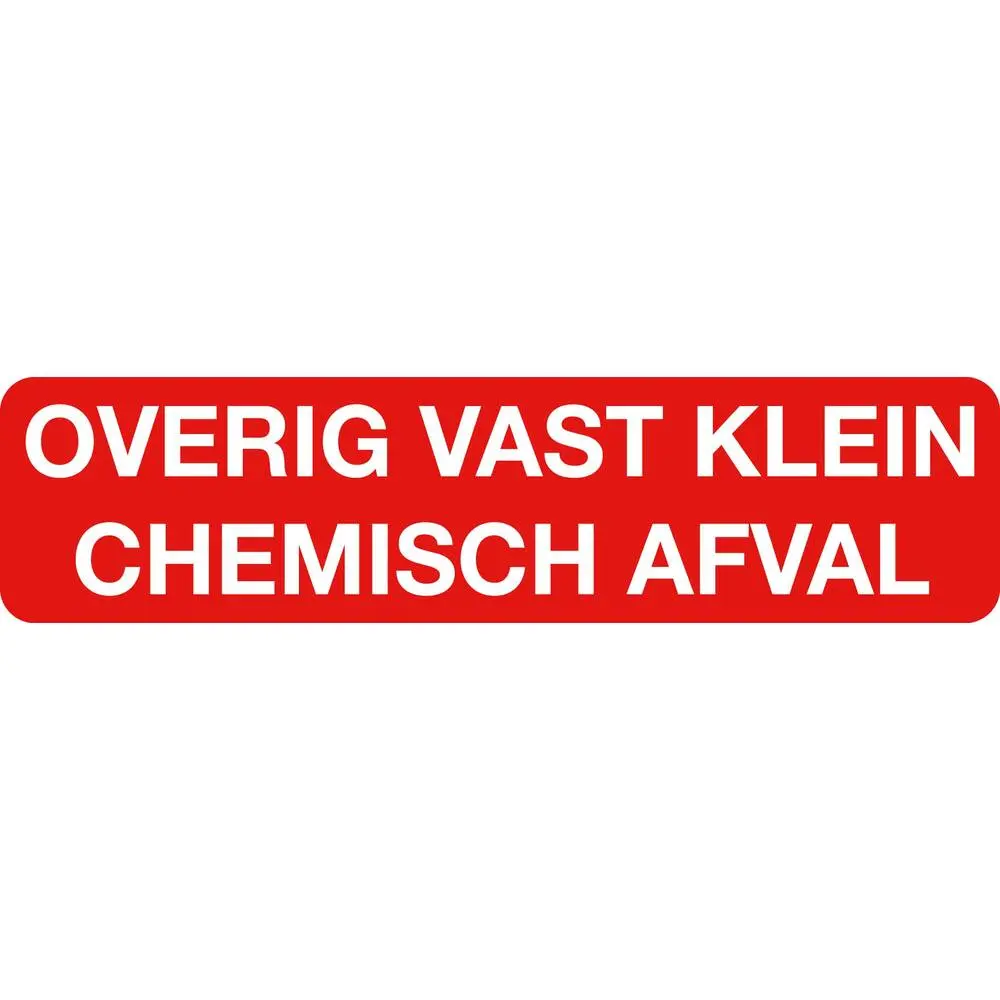 Sticker Overig vast klein chemisch afval 17x4