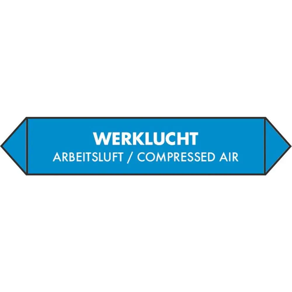 Sticker Leidingsticker werklucht 3x15cm
