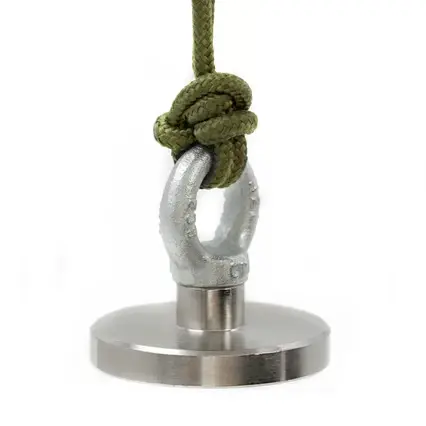 Magneet met ringbout, potmagneet Ø50mm hefvermogen 75KG M8