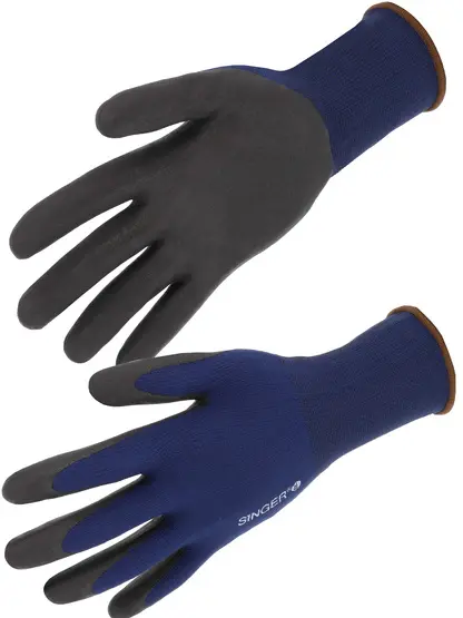 SINGER Handschoen gripzijde Nitrilschuim Polyester 