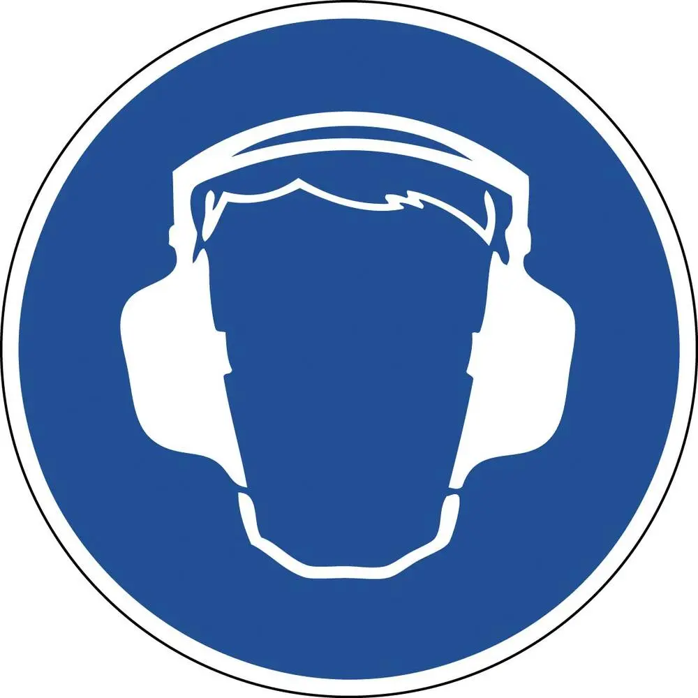 Sticker Gehoorbescherming verplicht 10cm