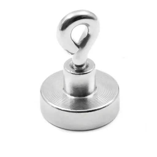 [BD-FTN-20--TNC-20] Magneethaak Neodymium Ø20mm, hefvermogen 13KG schroefdraad M4
