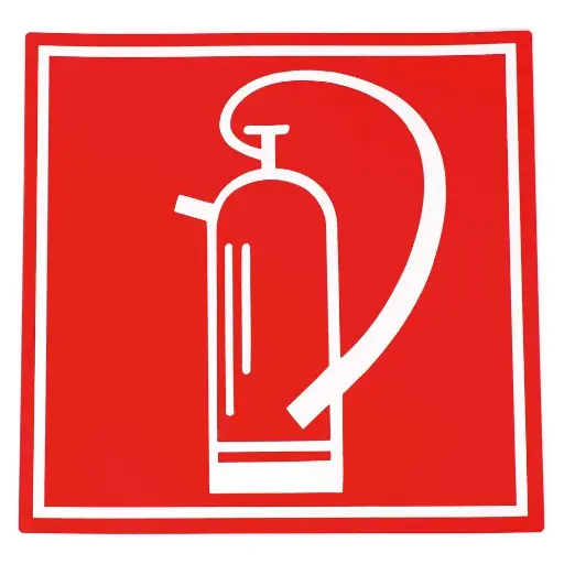 [10.58.172] Sticker Brandblusser 20x20cm