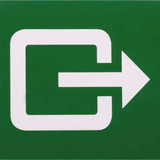 [10.58.410] Sticker Uitgang Pictogram 10cm