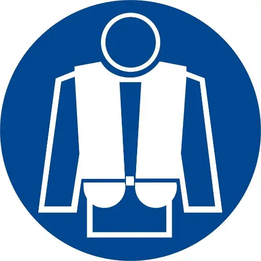 [10.59.601] Sticker Reddingsvest Verplicht 10cm