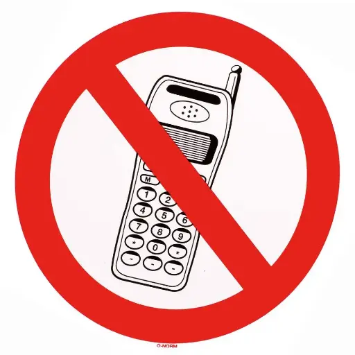 [10.56.441] Sticker telefoneren verboden 10 cm