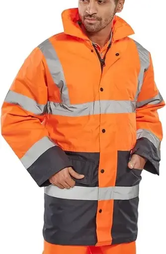 Parka B-Seen bicolor FLUO - BLAUW