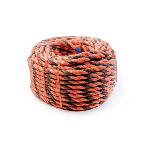 Wrijfhouttouw Oranje/Zwart 18 mm- 50 M