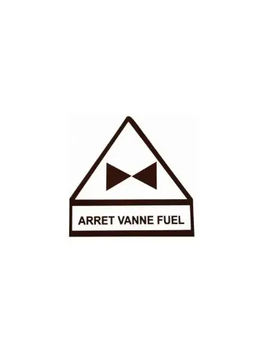 [OUA894] Sticker Arret Vanne Fuel 10x11cm