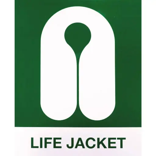 [10.58.499] Sticker Reddingsvest Pictogram groen