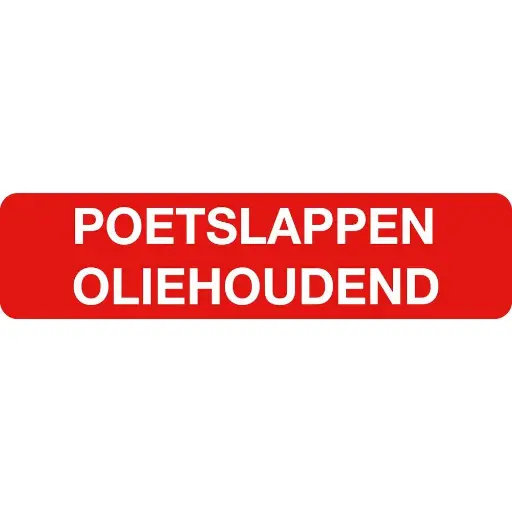 [10.57.220] Sticker Poetslappen Oliehoudend 17x4