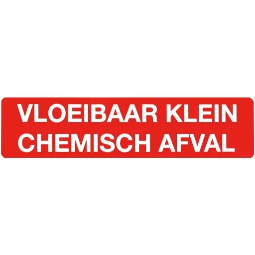 [10.57.230] Sticker Vloeibaar klein chemisch afval 17x4