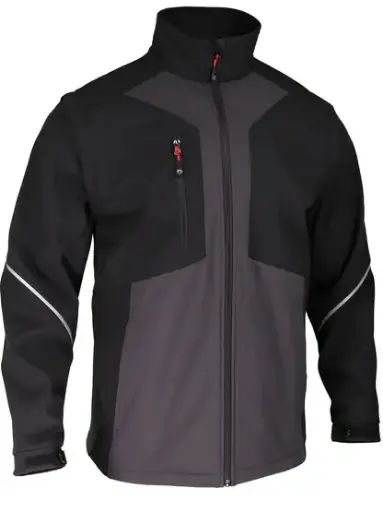 Soft Shell jas afneembare mouwen Grijs/Zwart