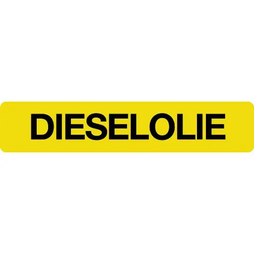[10.57.112] Sticker Dieselolie Geel 2x10 NL