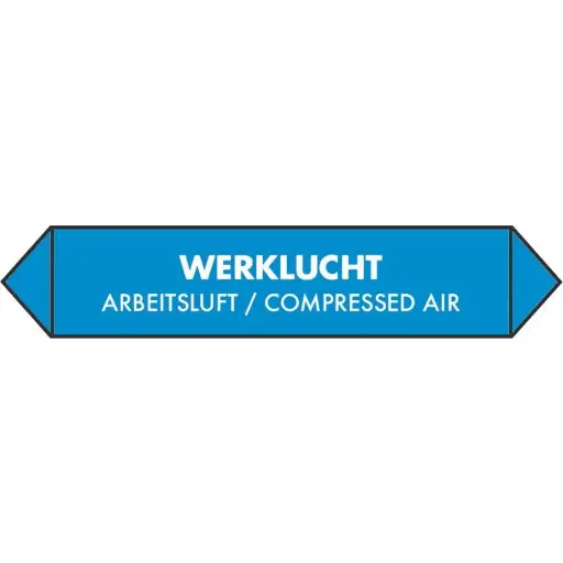[10.57.338] Sticker Leidingsticker werklucht 3x15cm