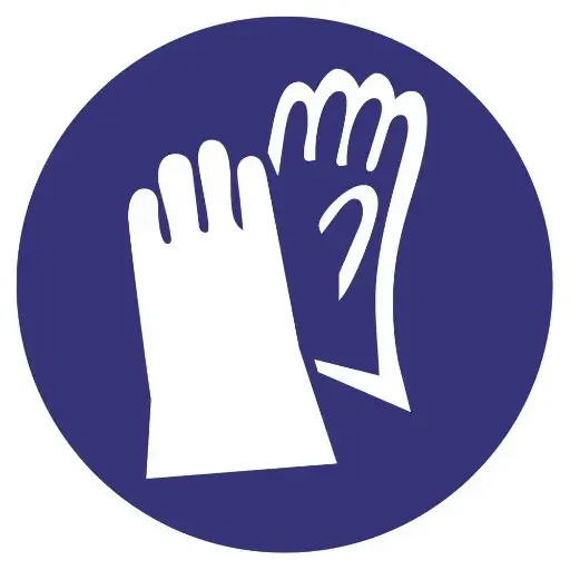 [10.59.332] Sticker Werkhandschoenen verplicht 20cm