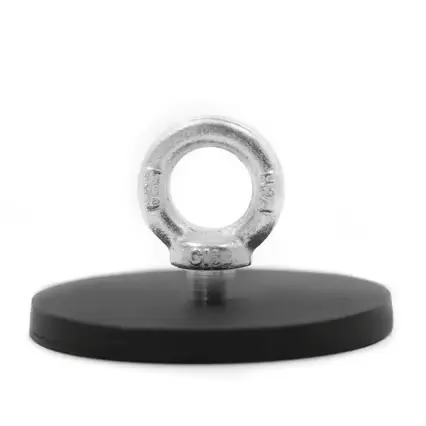 [BD-OTNG-88--TCNG-88] Magneethaak rubber coating Neodymium  Ø88mm/56KG schroefdraad M8