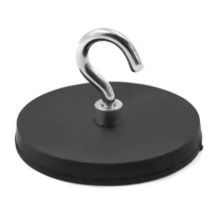 [BD-FTNG-66] Magneethaak rubber coating Neodymium  Ø66mm/25KG schroefdraad M5