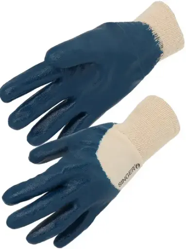 SINGER Handschoen Nitril open rug (blauw)